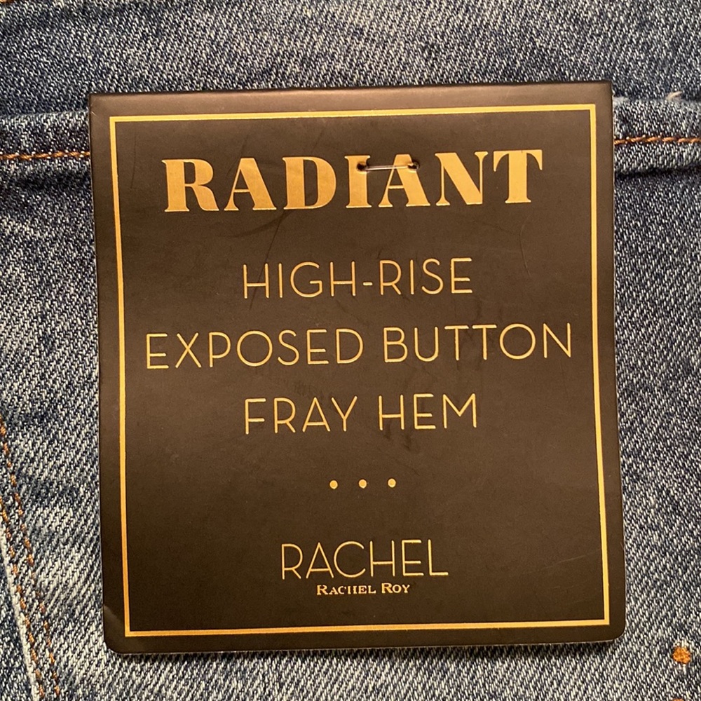 Rachel Roy High-Rise Fray Hem, Distressed Shorts…size 6/28 - Picture 6 of 7